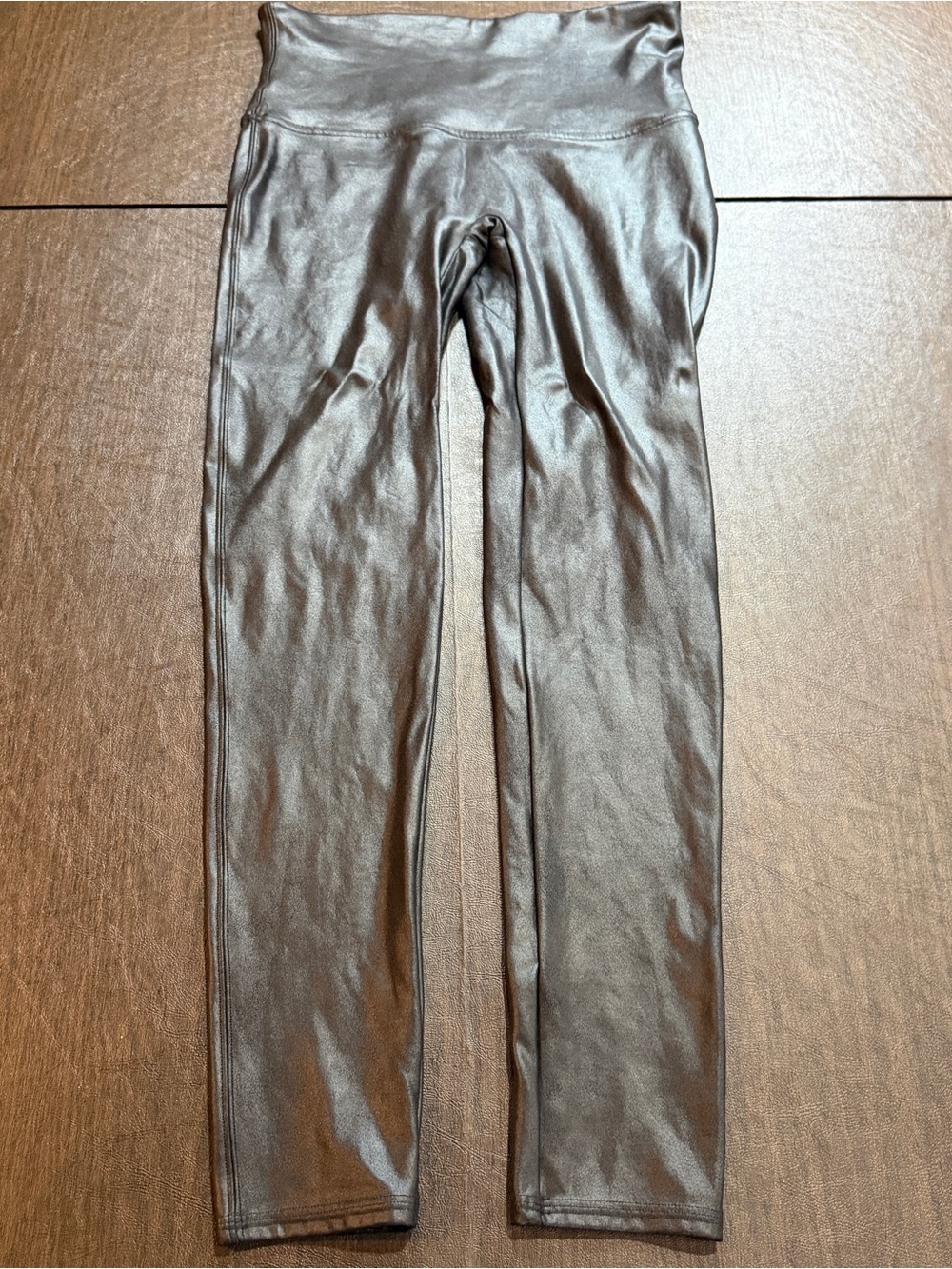 Spanx Faux Leather Shiny Leggings Sz XL
